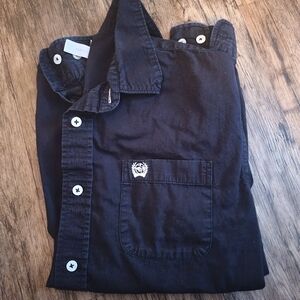 Boys Size Large - 12 Black Button-Up Cinch Western Dress Shirt - GUC